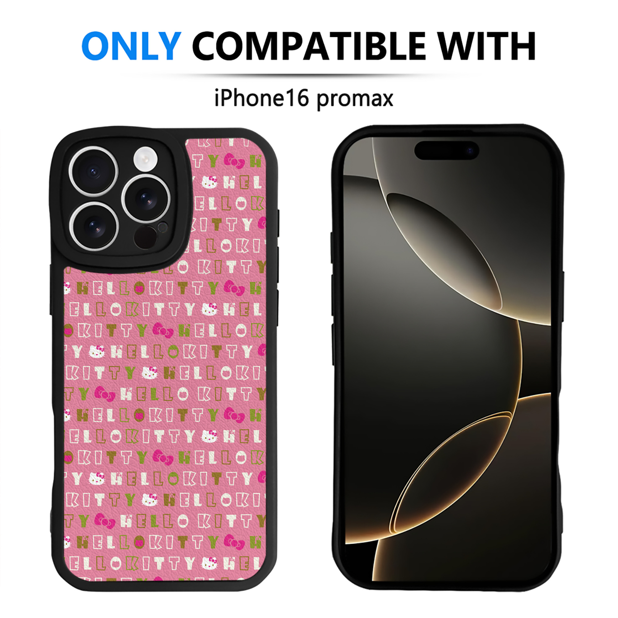 （画像用） Hello Kitty ハローキティ 【iPhone 16シリーズ対応】シリコンスマホケース（レザー調） 材質：シリコン